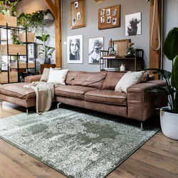 Vintage Vloerkleed  Bloom - Groen - EVA Interior - Polypropyleen