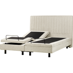 DUKE II - Tweepersoonsbed - Beige - 180 x 200 cm - Polyester