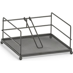 Zeller Servettenhouder - met stop - metaal - 17 cm - servethouders - Servethouders