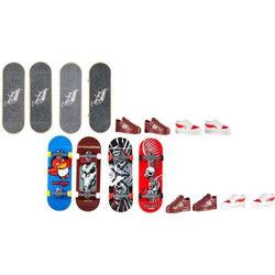 NL - Mattel HW Skate Fingerboard + 4 Pack Schuh Sort