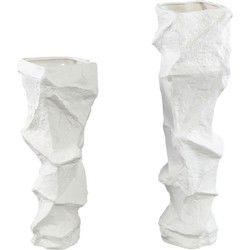 PTMD Vaas Kellie - 15x15x48 cm - Keramiek - Wit