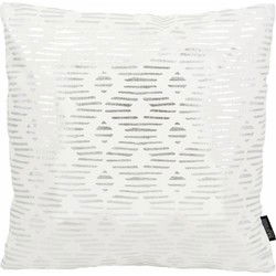 Sierkussen Java Silver / White | 45 x 45 cm | Katoen