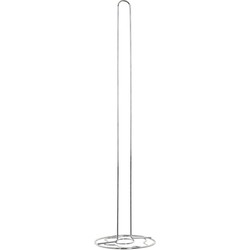 Items Toiletrolhouder - zilverkleurig - bloemetjespatroon - 55 cm - Toiletrolhouders