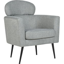 Beliani SOBY - Fauteuil-Grijs-Polyester