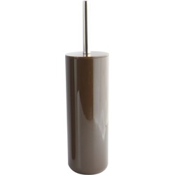 MSV Porto Toilet/wc-borstel in houder - kunststof - donkerbruin - 38 cm - Toiletborstels