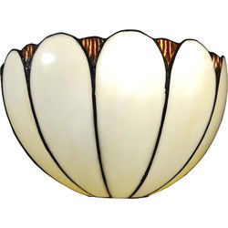 Lumilamp Wandlamp Tiffany Beige Glas