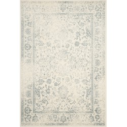 Safavieh Distressed Vintage Indoor Woven Area Rug, Adirondack Collection, ADR109, in Ivory & Slate, 183 X 274 cm
