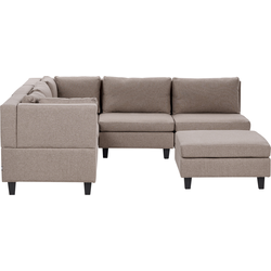 Beliani UNSTAD - Modulaire Sofa-Bruin-Polyester