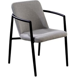 Youkou dining chair alu black/flanelle grey - Yoi