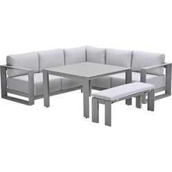Garden Impressions Malakka lounge dining set 5-delig - taupe - valley sand