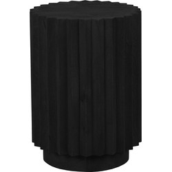 LABEL51 Bijzettafel Novan - Zwart - Mangohout - 35 cm