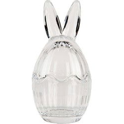 Clayre & Eef Glazen potje Ei Ø 6x11 cm Transparant Glas