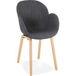 Design stoel met armleuningen SAMY 59x59x88 cm Grijs