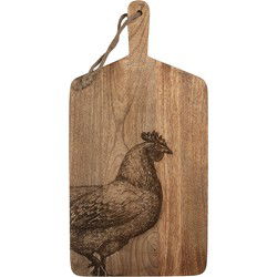 Clayre & Eef Decoratie Snijplank Bruin Hout Kip