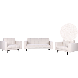 ALNES - Woonkamer set - Wit - Polyester