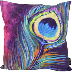 Colorful Peacock / Pauw | 45 x 45 cm | Kussenhoes | Katoen/Polyester