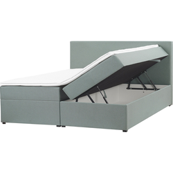 SENATOR - Tweepersoons boxspringbed - Groen - 160 x 200 cm - Polyester