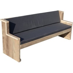 Wood4you - Tuinbank - Zeeland - 'Doe het zelf paket' Steigerhout - 175Lx72Hx62D cm - Incl kussen