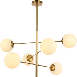 Hanglamp Nepal White Gold 6-Licht