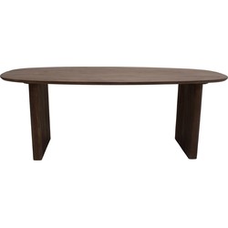 Eettafel Donkerbruin Mangohout Ovaal - 250x100x76cm - Aya