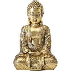 Deco by Boltze Boeddha beeld - goudkleurig - polystone - 70 cm - Beeldjes