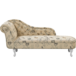 Beliani NIMES II - Chaise longue-Beige-Polyester