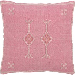 J-line - Kussen Diamanten+pijlen Katoen Roze - 45x15x45cm