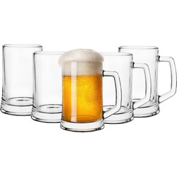 Glasmark Bierglazen - Bierpullen - transparant glas - 6x stuks - 500 ml - Oktoberfest - Bierglazen