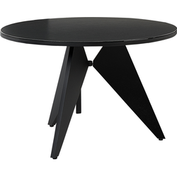 Beliani OLMETTO - Ronde tafel-Zwart-Aluminium