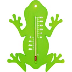 Nature Buitenthermometer - groen - kikker - 15cm - buiten thermometer - Buitenthermometers