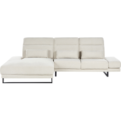 Beliani IKAST - Hoekbank-Beige-Polyester