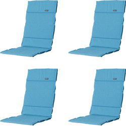 Madison -  Tuinkussen Fiber Deluxe Panama aqua - Ca. 125x50 cm - Set van 4