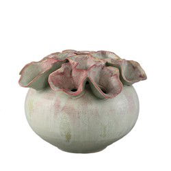 PTMD Vaas Jullia - 20x20x15 cm - Keramiek - Groen