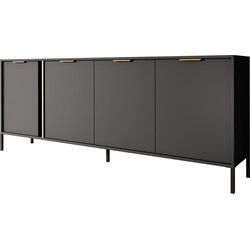 Meubella Dressoir Loren - Antraciet - 203 cm