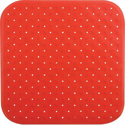 MSV Douche/bad anti-slip mat badkamer - rubber - rood - 54 x 54 cm - Badmatjes