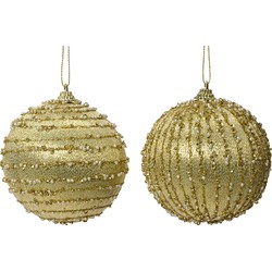 Kerstbal foam d8 cm licht goud a2 I kerst