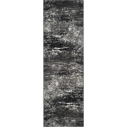 Safavieh Modern Abstract Indoor Woven Area Rug, Adirondack Collection, ADR112, in Silver & Black, 76 X 244 cm
