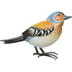 Decoris Tuindecoratie vogel - vink - metaal - 38 cm - Tuinbeelden