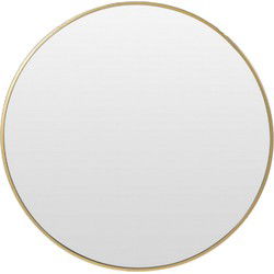 MISOU Spiegel - Rond  - Goud - Hangspiegel - 76 cm - Groot - Badkamerspiegel - Wandspiegel - Wanddecoratie - Miroir Mural