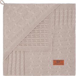 Baby's Only Gebreide wikkeldeken - Omslagdoek baby Cable - Beige - 75x75 cm