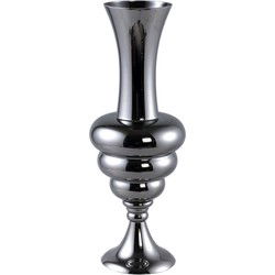 PTMD Nimai Antracite Antique Shaped Glass Vase Shiny S