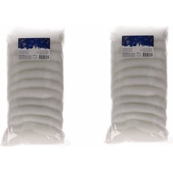 8x Zakjes decoratie sneeuw watten 100 gram - Decoratiesneeuw