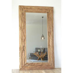 Spiegel Met Houten Rand - 101x3x180cm - Spiegel Granada