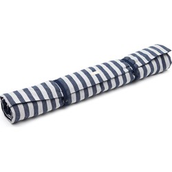 Kave Home - Draagbare Tabby-deken voor huisdieren 100% katoen gecombineerde grijze en blauwe strepen 8