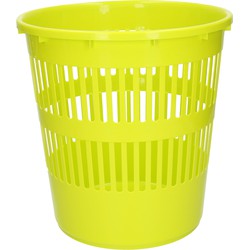 Plasticforte Afvalbak/vuilnisbak/kantoor prullenbak - plastic - groen - 28 cm - Prullenmanden