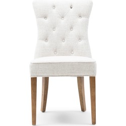 Riviera Maison Balmoral Dining Chair Brown Leg, rich tweed, antique white