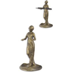 A CAST IRON ART NOUVEAU PENHOLDER