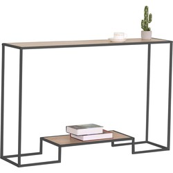 Moderne console 2 niveaus eiken decor L120cm