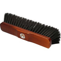Buemag zachte bezemkop - hout - zwart/bruin - B28 cm - Kamerbezem - Bezem