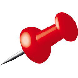 Alco AL-662-12 Pushpins Doosje A 40 Stuks Rood